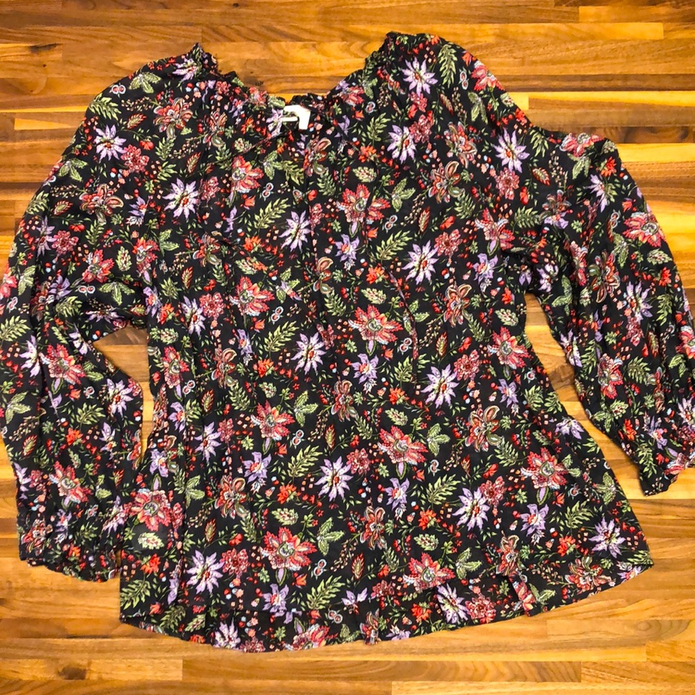 Spring ‘20 LOFT long sleeve peasant blouse - Large